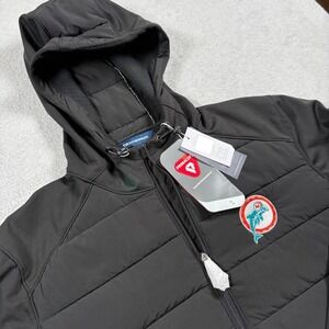 Cutter & Buck NFL Miami Dolphins Football Evoke Eco Hybrid Hooded Jacket Mens L